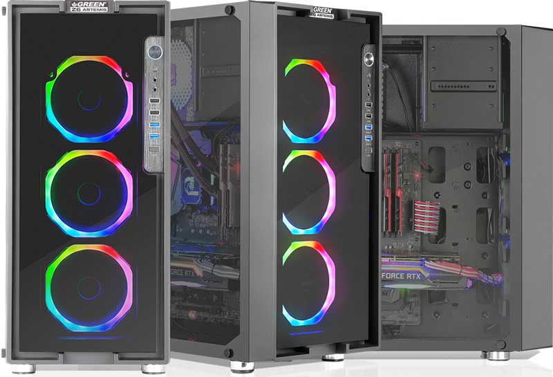 معرفی کیس های جدید گیمینگ Z5 و Z6 گرین | بازی سنتر