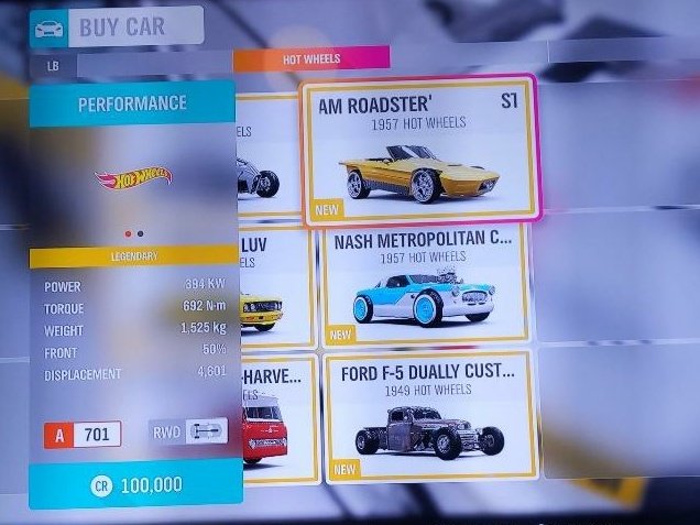 Forza Horizon Hot wheels leak