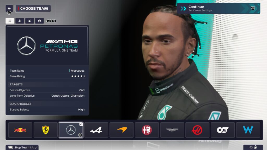 چهره راننده در F1 Manager 2023