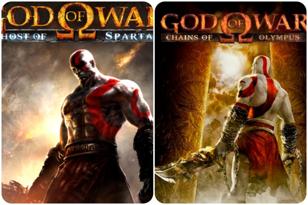 God of War: Chains of Olympus و God of War: Ghost of Sparta for psp