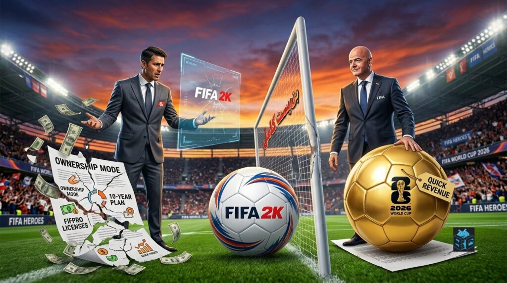 «طرح مفهومی از آینده بازی 2K Soccer و استراتژی زمان‌بندی تیک‌تو با کارت برنده لایسنس FIFPro و لغو قرارداد فیفا»