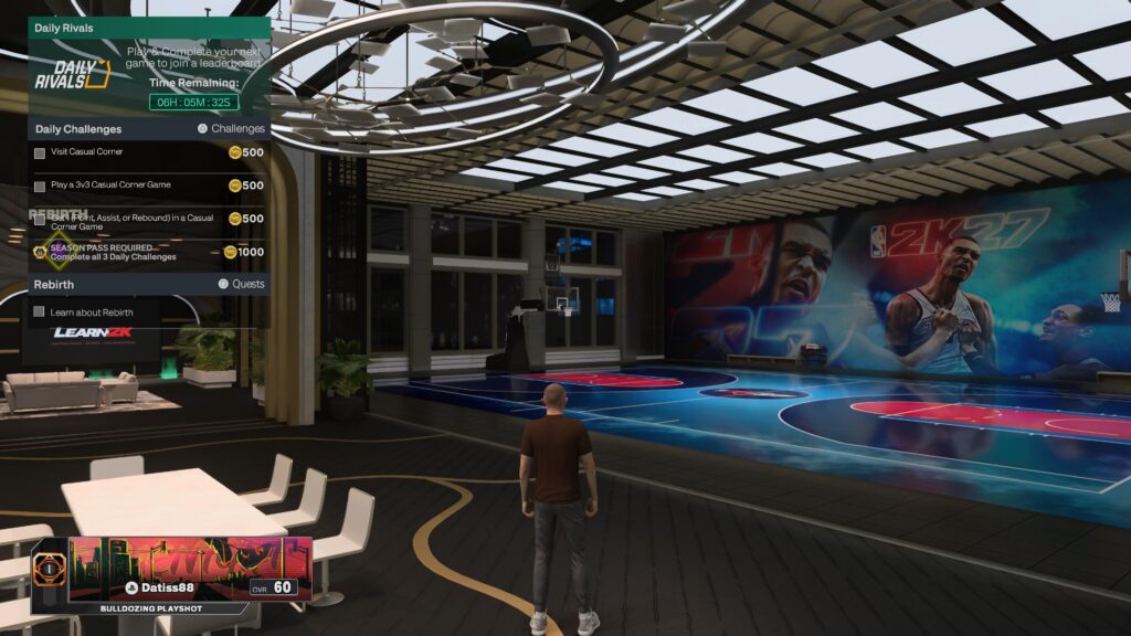 اسکرینشات هاب داخلی The City و منوی چالشهای روزانه MyPLAYER برای بررسی تغییرات کاربردی بخش آنلاین و Co-Ed City